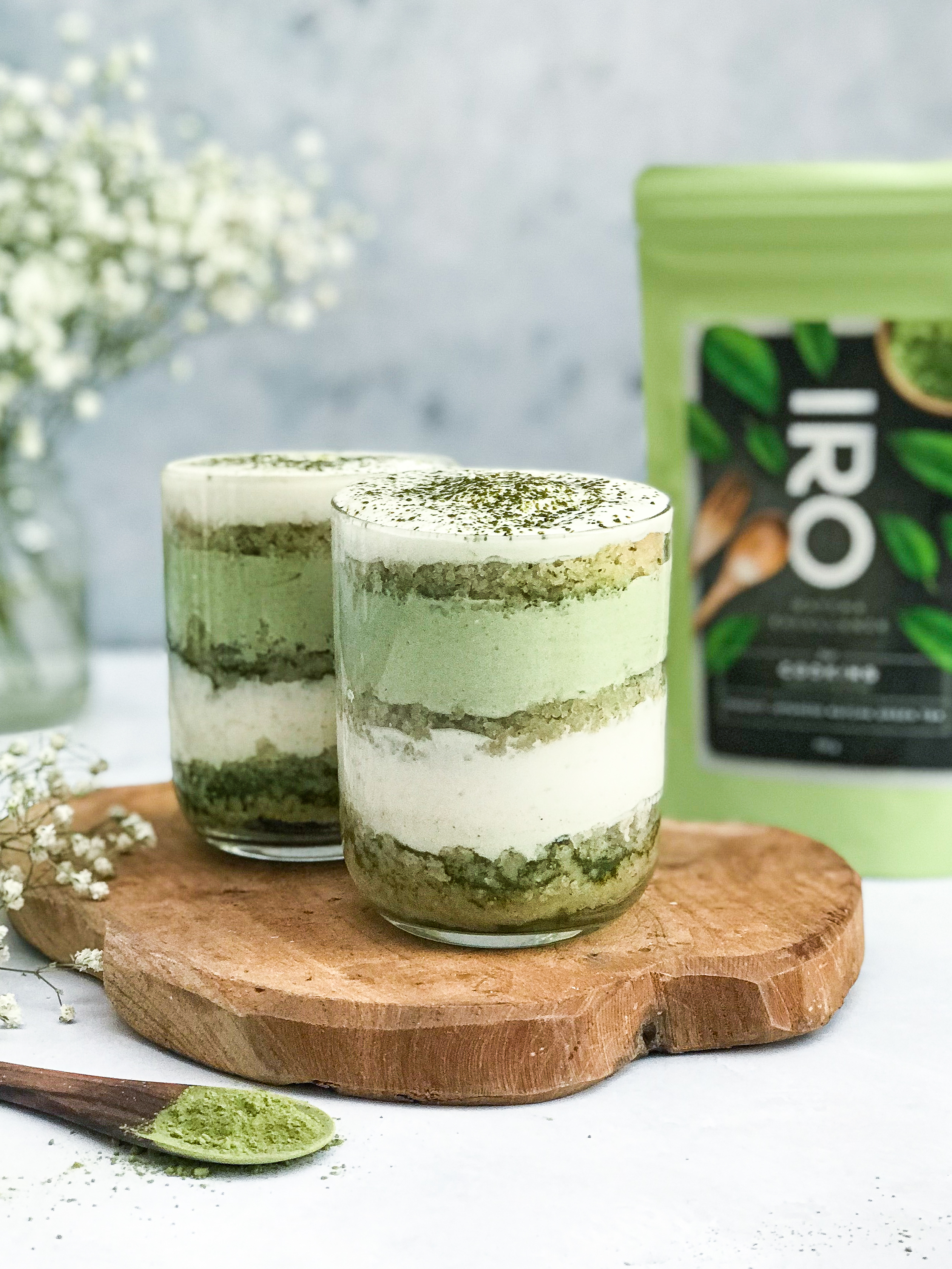 Vegan tiramisu met matcha